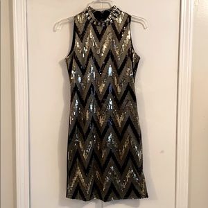 Suzy Shier Stretch Sequin Dress